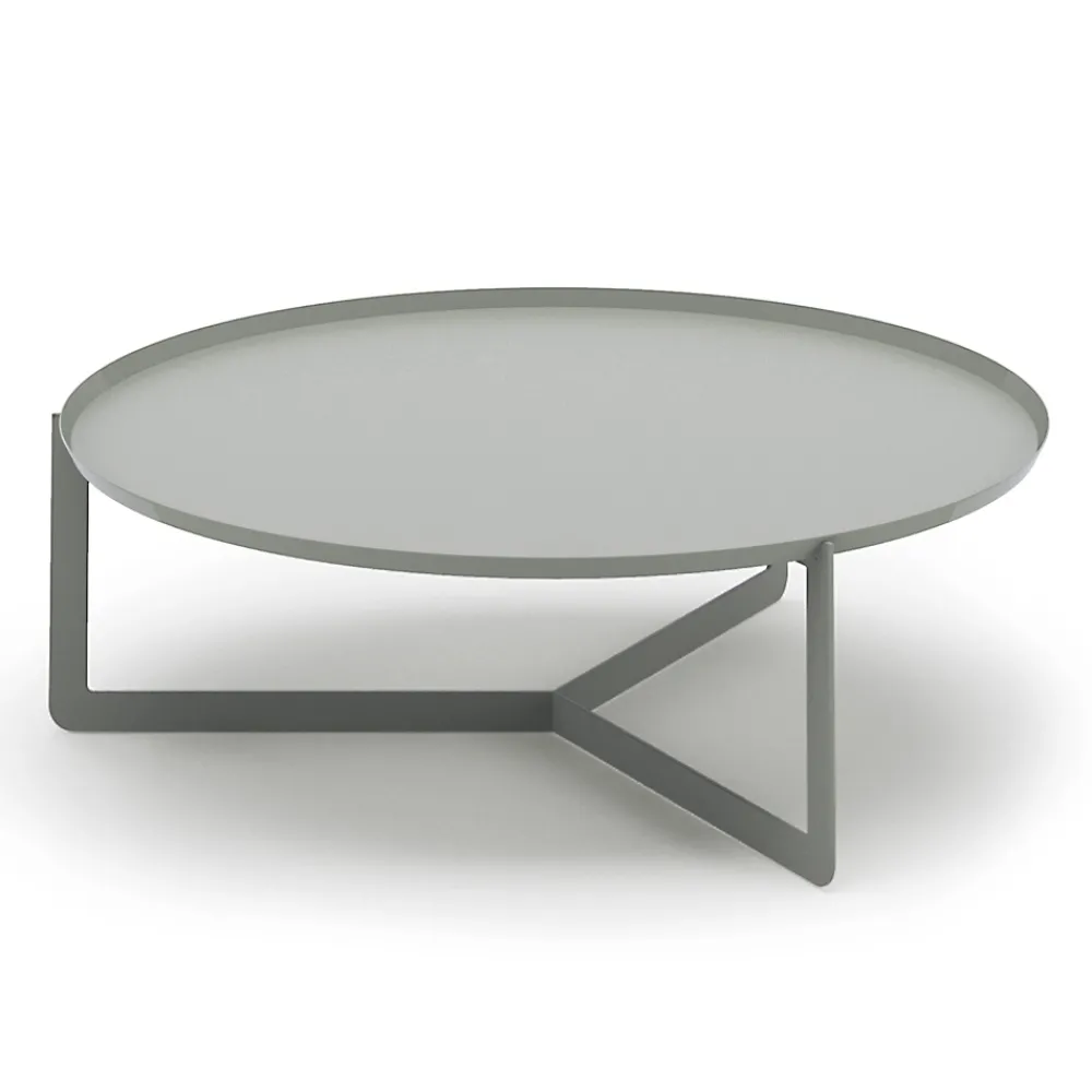 Viadurini in the Garden Garten Beistelltisch-Niedriger runder Tisch im Freien aus farbigem Metall Made in Italy - Stephane