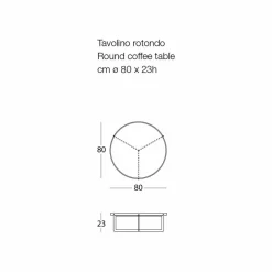 Viadurini in the Garden Garten Beistelltisch-Niedriger runder Tisch im Freien aus farbigem Metall Made in Italy - Stephane