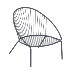 Viadurini in the Garden Metallsessel-Niedriger stapelbarer Gartensessel aus Stahl Made in Italy - Sansa