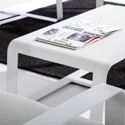 Viadurini in the Garden Garten Beistelltisch-Niedriger Tisch im Freien aus weiß oder anthrazit lackiertem Aluminium - Aniello