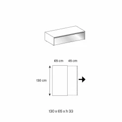 Viadurini Living Moderne Couchtische-Niedriger Wohnzimmertisch aus Rauchglas und Holzschubladen 3 Größen - Mantra