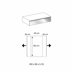 Viadurini Living Moderne Couchtische-Niedriger Wohnzimmertisch aus Rauchglas und Holzschubladen 3 Größen - Mantra