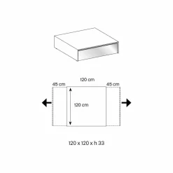 Viadurini Living Moderne Couchtische-Niedriger Wohnzimmertisch aus Rauchglas und Holzschubladen 3 Größen - Mantra