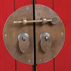 Viadurini Living Anrichte-Niedriges Vintage Sideboard mit 2 Türen aus rotem Ulmenholz Homemotion - Konan