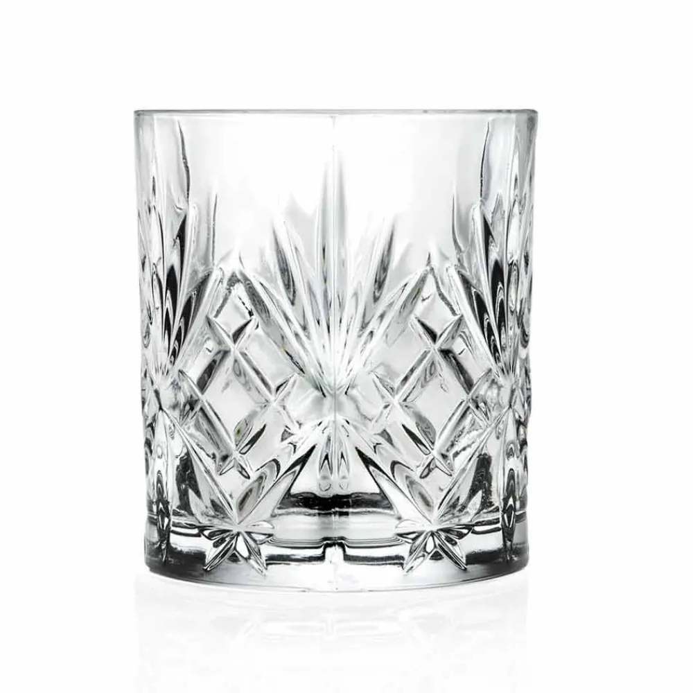Viadurini Kitchen Italienisches Kristallgeschirr-Old Fashioned Tumbler Low Cocktail Gläser 12 Stück Kristall - Cantabile