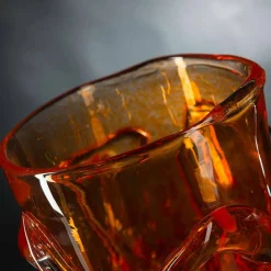 Viadurini Living Deko Vasen-Orangefarbene dekorative Vase aus geblasenem Muranoglas Made in Italy - Mister