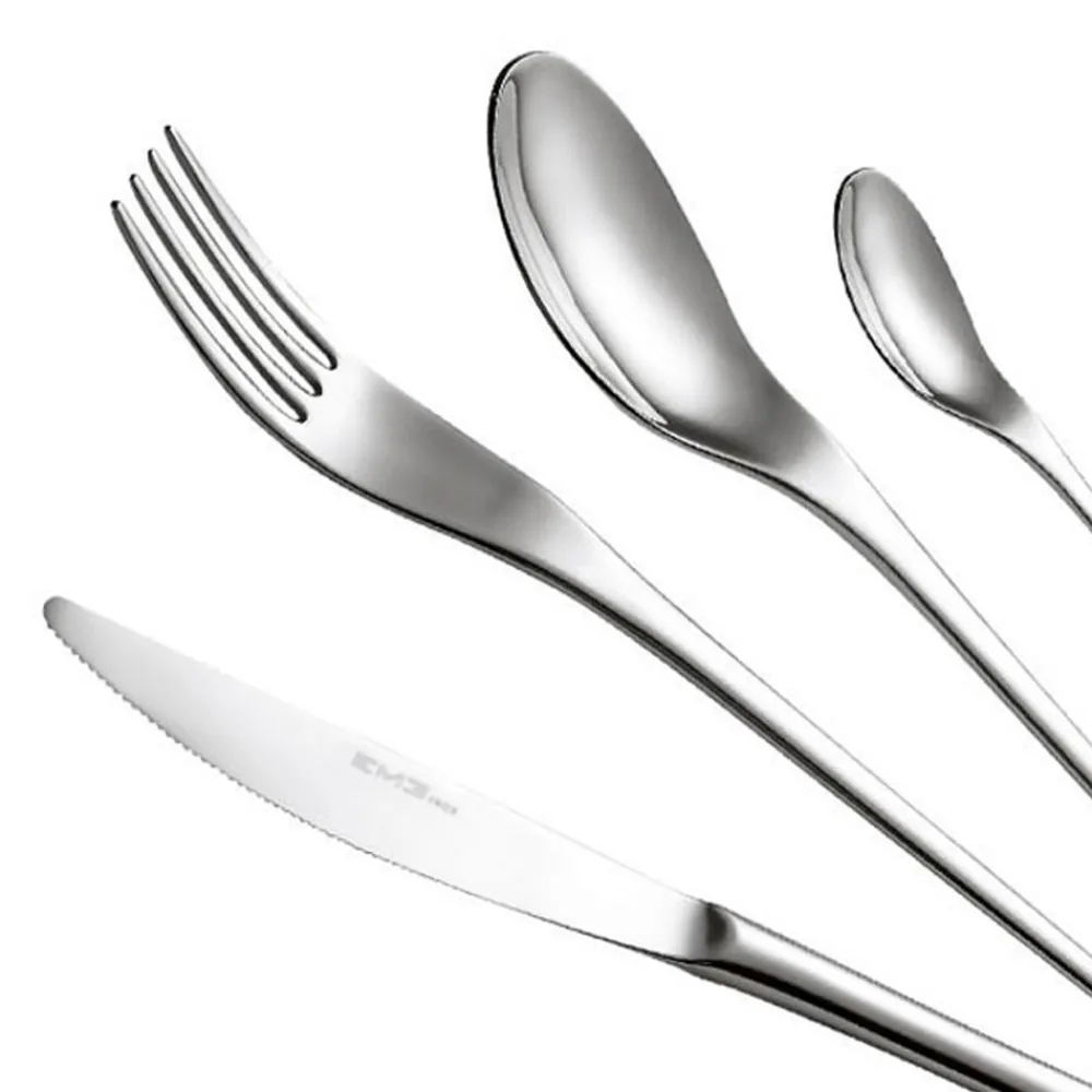 Viadurini Kitchen Besteck Set-Orientalisches schlankes Design Edelstahl Besteck-Set 24-tlg. - Kimeno