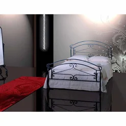 Viadurini Night Design Maßgeschneiderte Möbel|Schmiedeeisen Doppelbetten-Orione Doppelbett aus Schmiedeeisen in Design