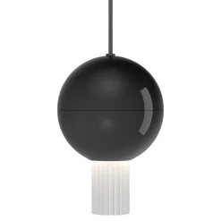 Viadurini Lighting Moderne Pendelleuchten-Oris Metall-Pendelleuchte mit Canneté-Glaszylindern