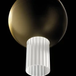 Viadurini Lighting Moderne Pendelleuchten-Oris Metall-Pendelleuchte mit Canneté-Glaszylindern