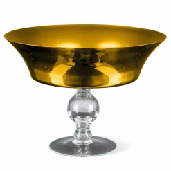 Viadurini Living Deko Vasen-Ornamentale Vase aus Gold und transparentem mundgeblasenem Glas Made in Italy - Delfino