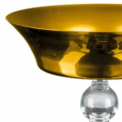 Viadurini Living Deko Vasen-Ornamentale Vase aus Gold und transparentem mundgeblasenem Glas Made in Italy - Delfino