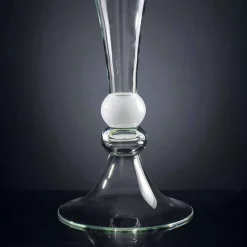 Viadurini Living Deko Vasen-Ornamentale Vase aus transparentem Glas mit weißer Kugel Made in Italy - Vanissa