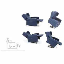 Stile Relax Aufstehsessel Und Massagesessel-Orthopädischer Relaxsessel, 4 Motoren made in Italy Giglio, Design