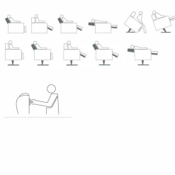 Stile Relax Aufstehsessel Und Massagesessel-Orthopädischer Relaxsessel, 4 Motoren made in Italy Giglio, Design