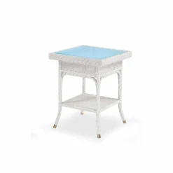 Viadurini in the Garden Garten Beistelltisch-Outdoor Beistelltisch 56x56cm aus Polyethylen handgeflochten Chad