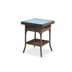 Viadurini in the Garden Garten Beistelltisch-Outdoor Beistelltisch 56x56cm aus Polyethylen handgeflochten Chad