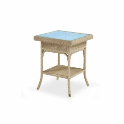 Viadurini in the Garden Garten Beistelltisch-Outdoor Beistelltisch 56x56cm aus Polyethylen handgeflochten Chad