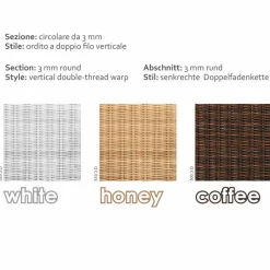 Viadurini in the Garden Garten Beistelltisch-Outdoor Beistelltisch 56x56cm aus Polyethylen handgeflochten Chad