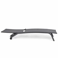 Viadurini in the Garden Sonnenliegen-Outdoor Chaise Longue aus Textilene und Aluminium mit Rädern, 4 Stück - Babilonia