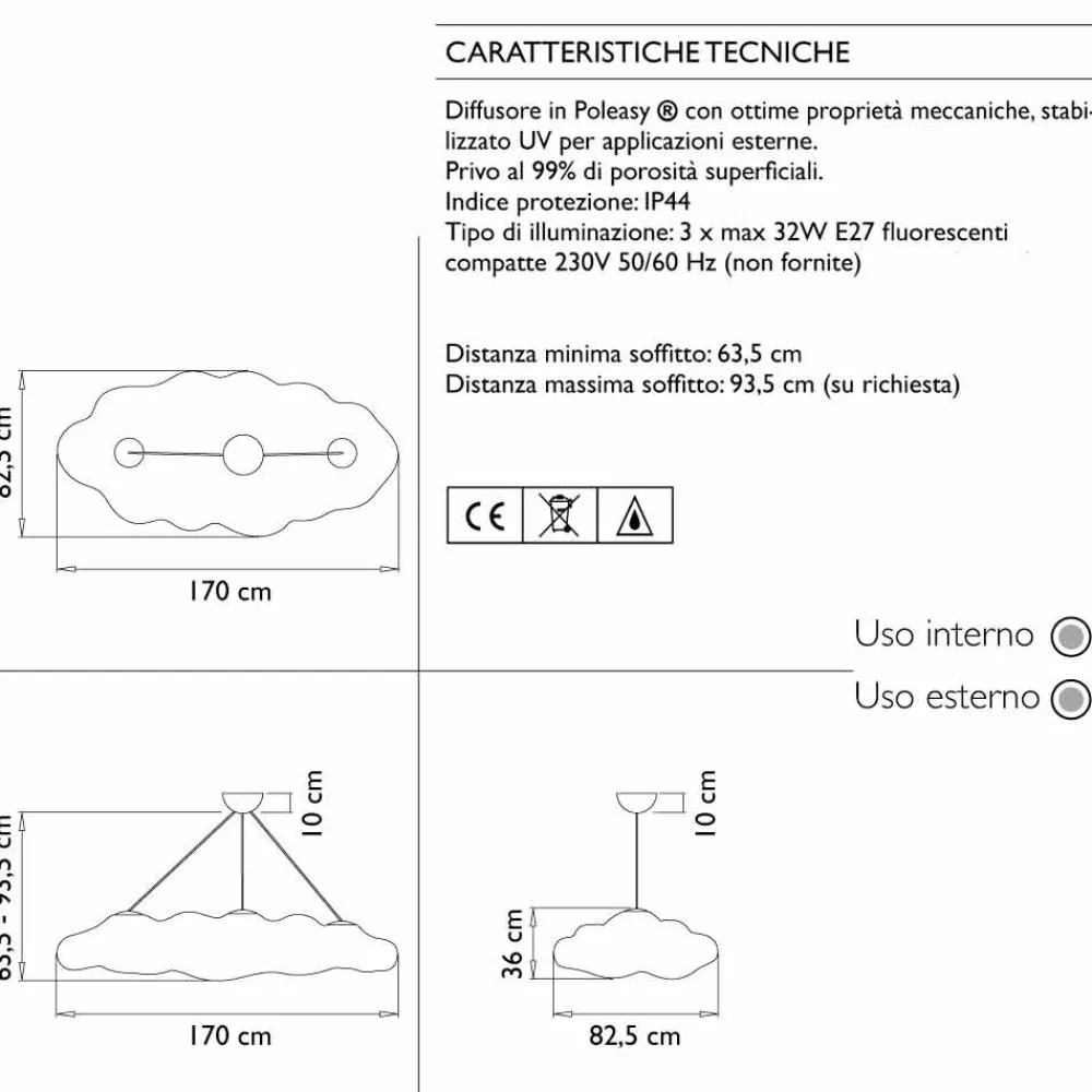 Myyour Designer Pendelleuchten-Outdoor Design Hängelampe aus Polyethylen - Nefos von