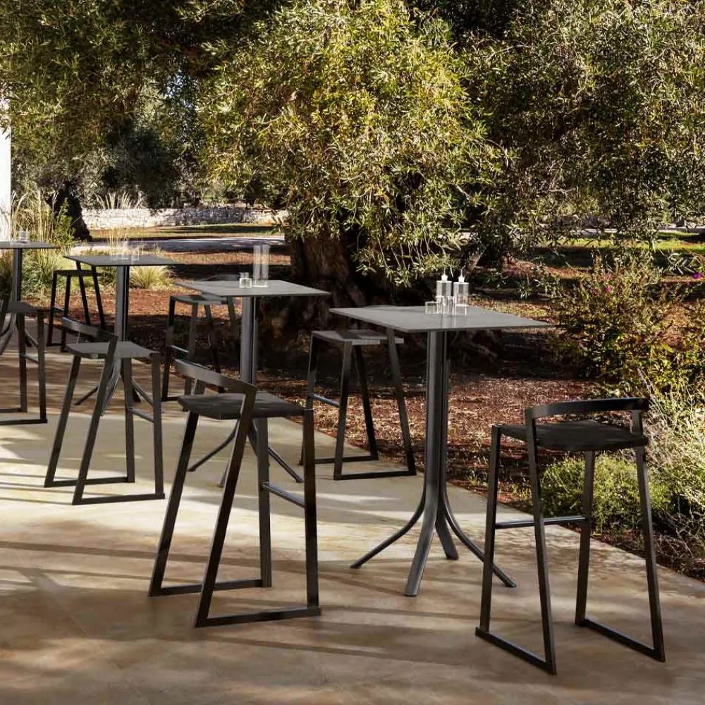 Viadurini in the Garden Outdoor Hocker-Outdoor Design Hocker aus hochwertigem Aluminium, 3 Stück - Filomena