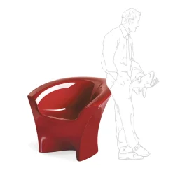 Viadurini in the Garden Sessel Kunststoff-Outdoor Design Sessel aus mattem oder lackiertem Polyethylen Made in Italy - Conda