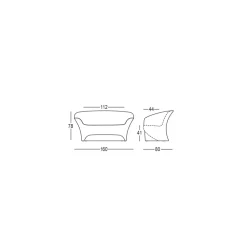 Viadurini in the Garden Gartensofas-Outdoor Design Sofa aus farbigem Polyethylen Made in Italy - Conda