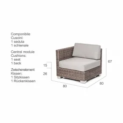 Viadurini in the Garden Garten Lounge Set-Outdoor Gartenlounge handmade Ania Design