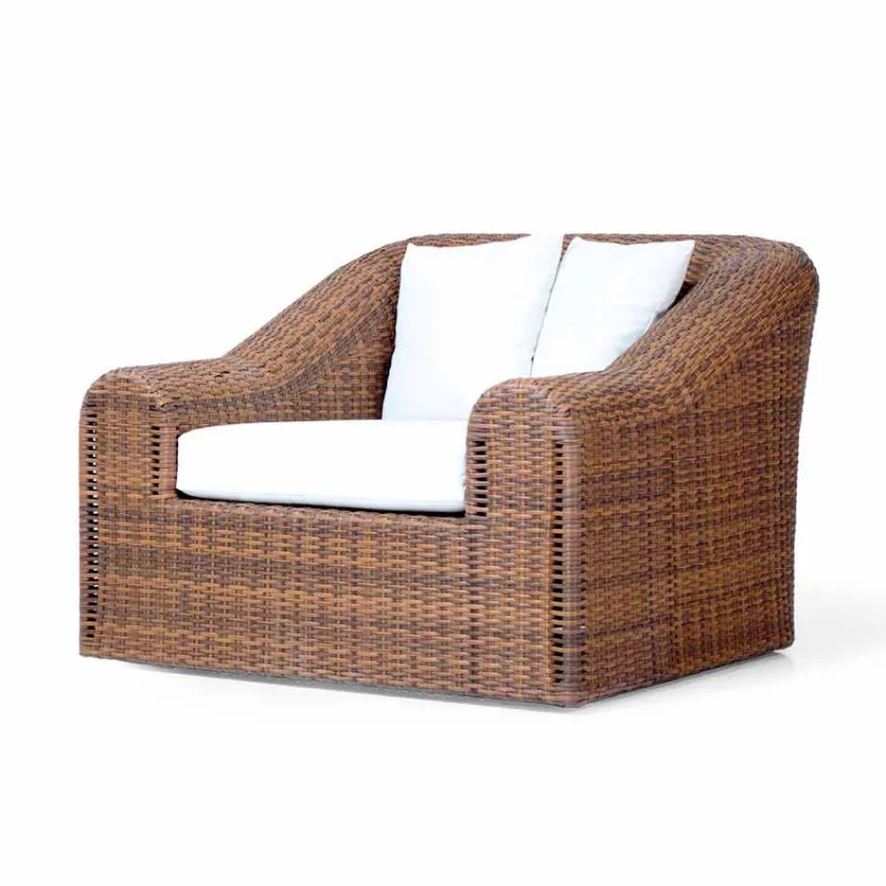 Viadurini in the Garden Sessel Kunststoff-Outdoor Gartensessel aus Polyethylen handgeflochten Cooper