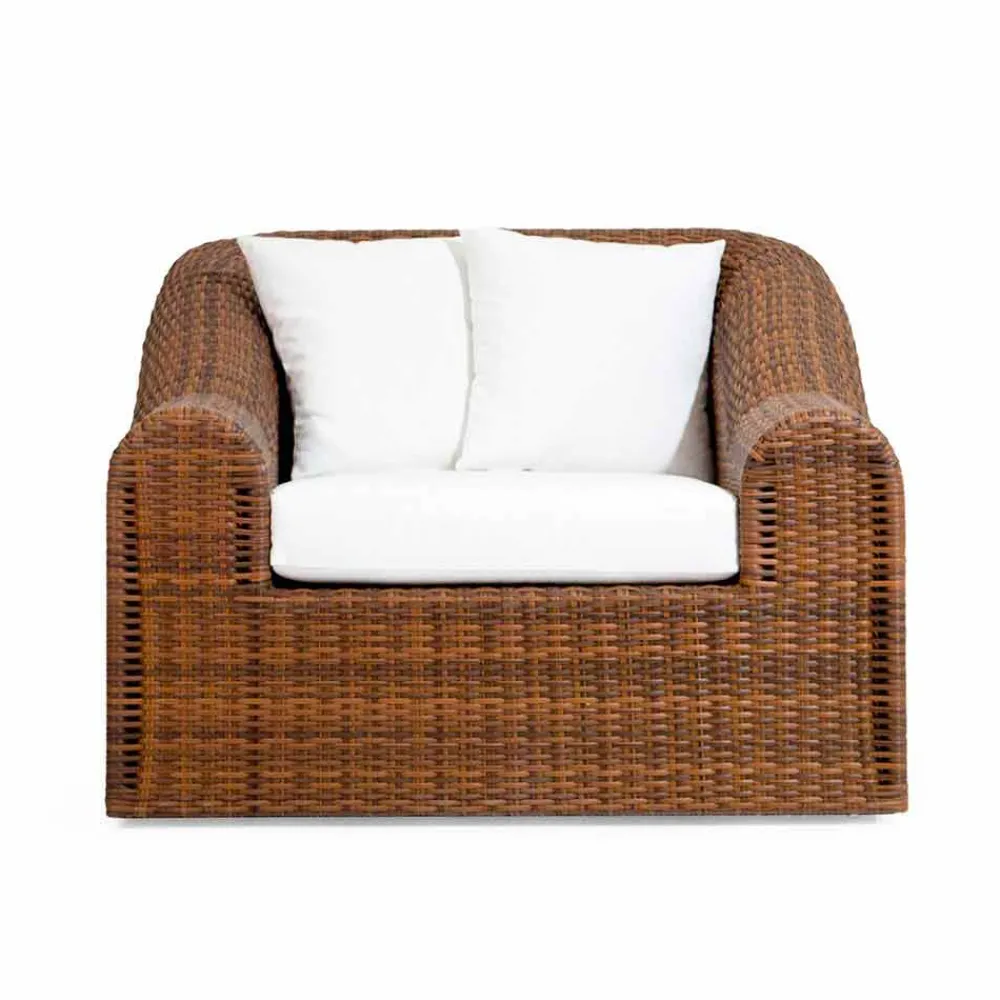 Viadurini in the Garden Sessel Kunststoff-Outdoor Gartensessel aus Polyethylen handgeflochten Cooper