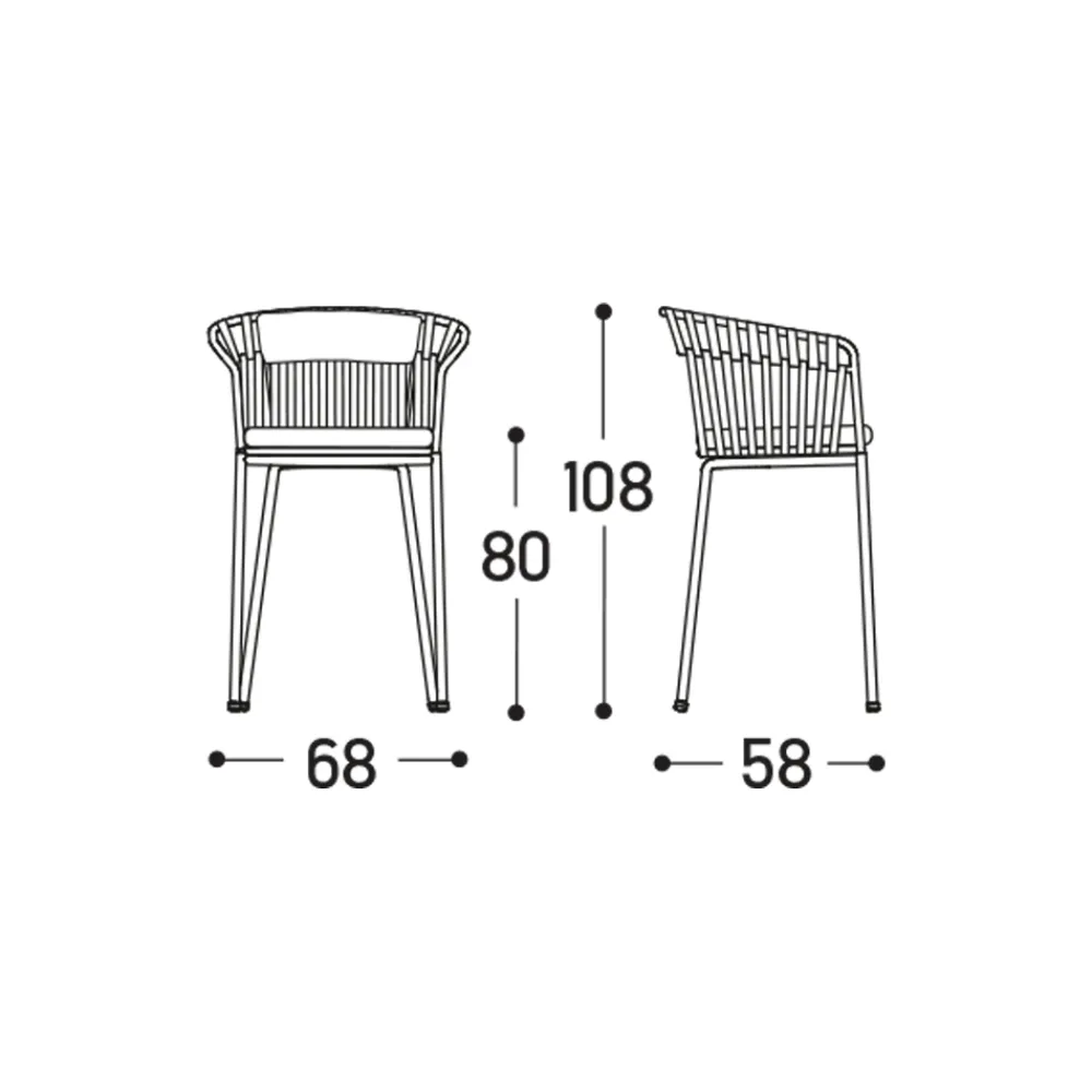 Varaschin Outdoor Hocker-Outdoor Hocker aus Aluminium Made in Italy - Emmacross von