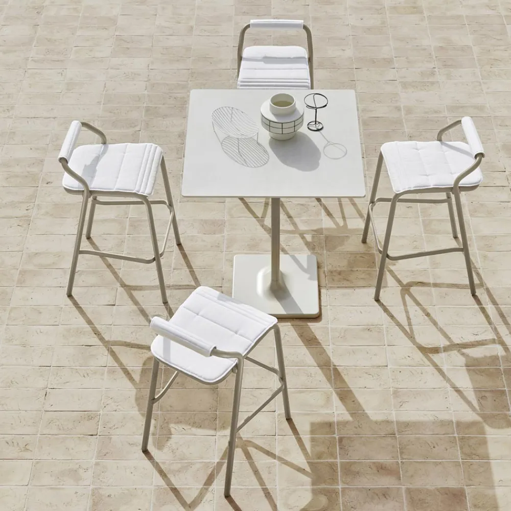 Varaschin Outdoor Hocker-Outdoor Hocker mit Kissen Made in Italy - Noss by