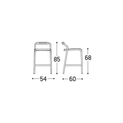 Varaschin Outdoor Hocker-Outdoor Hocker mit Kissen Made in Italy - Noss by