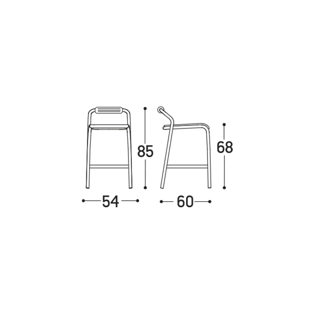 Varaschin Outdoor Hocker-Outdoor Hocker mit Kissen Made in Italy - Noss by