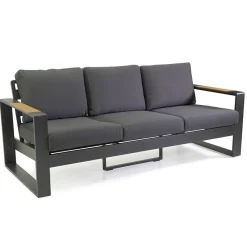 Viadurini in the Garden Garten Lounge Set-Outdoor Lounge aus Aluminium und Polywood Armlehnen - City