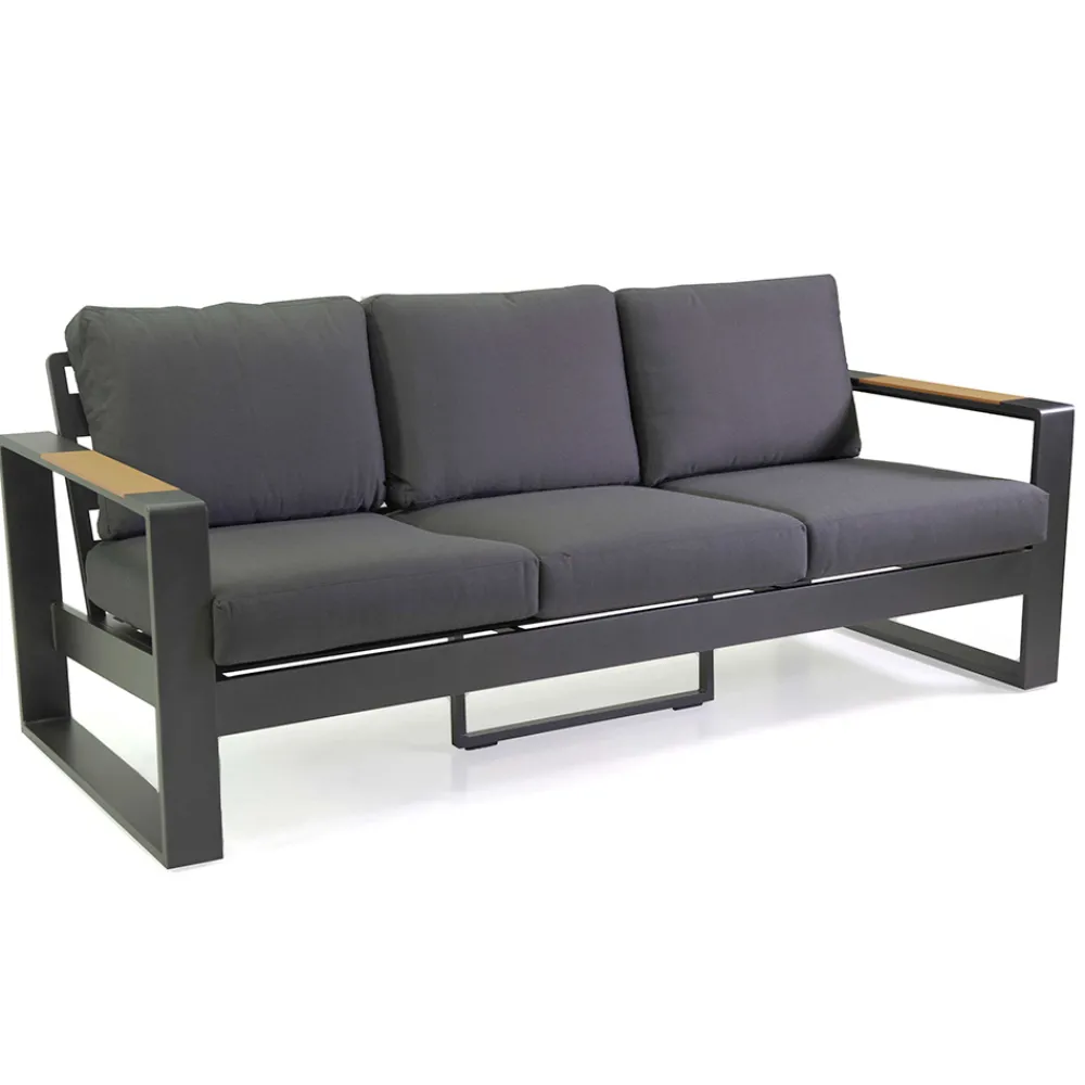 Viadurini in the Garden Garten Lounge Set-Outdoor Lounge aus Aluminium und Polywood Armlehnen - City