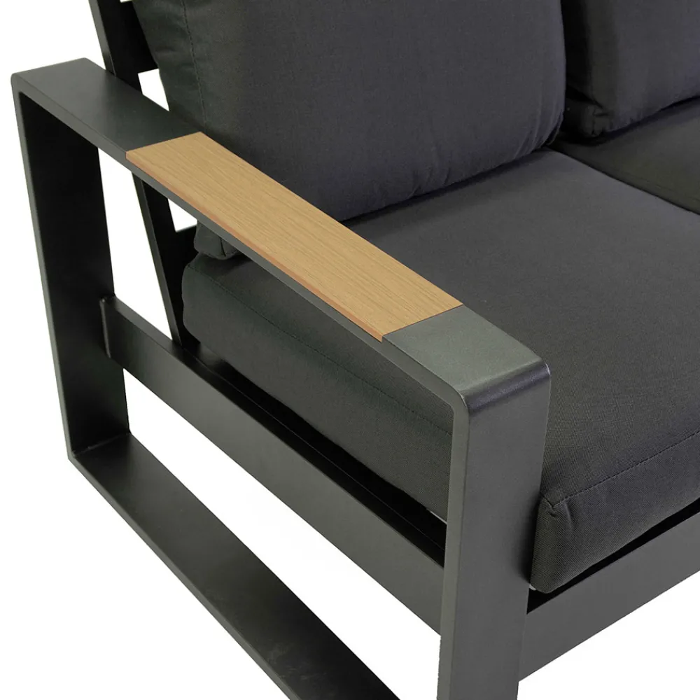 Viadurini in the Garden Garten Lounge Set-Outdoor Lounge aus Aluminium und Polywood Armlehnen - City