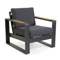 Viadurini in the Garden Garten Lounge Set-Outdoor Lounge aus Aluminium und Polywood Armlehnen - City