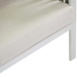 Viadurini in the Garden Garten Lounge Set-Outdoor Lounge aus weißem Aluminium und cremefarbenen Polstern - Relaz