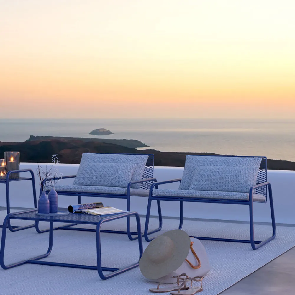 Viadurini in the Garden Metallsessel-Outdoor Metall Sessel mit Luxuskissen Made in Italy - Karol