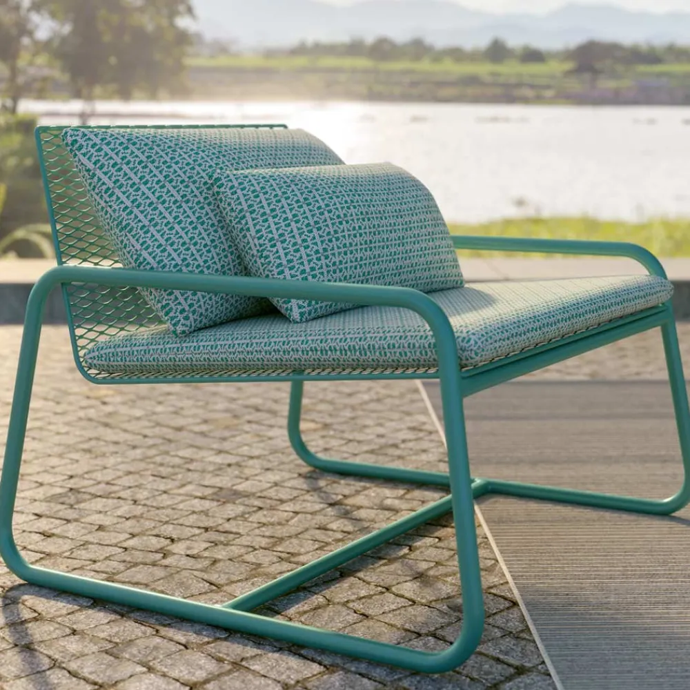 Viadurini in the Garden Metallsessel-Outdoor Metall Sessel mit Luxuskissen Made in Italy - Karol