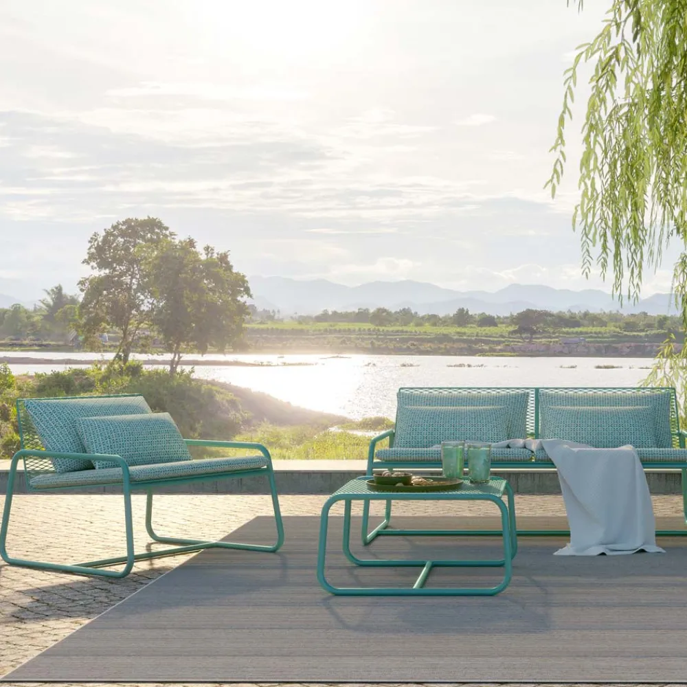 Viadurini in the Garden Metallsessel-Outdoor Metall Sessel mit Luxuskissen Made in Italy - Karol