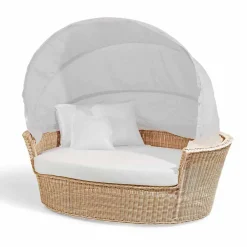 Viadurini in the Garden Gartensofas-Outdoor Polyrattan Loungeliege Strandmuschel handgeflochten