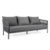 Viadurini in the Garden Gartensofas-Outdoor Sofa Aluminium und Seil mit Stoffkissen, Homemotion - Shama