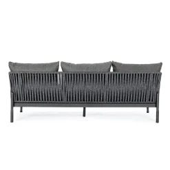 Viadurini in the Garden Gartensofas-Outdoor Sofa Aluminium und Seil mit Stoffkissen, Homemotion - Shama