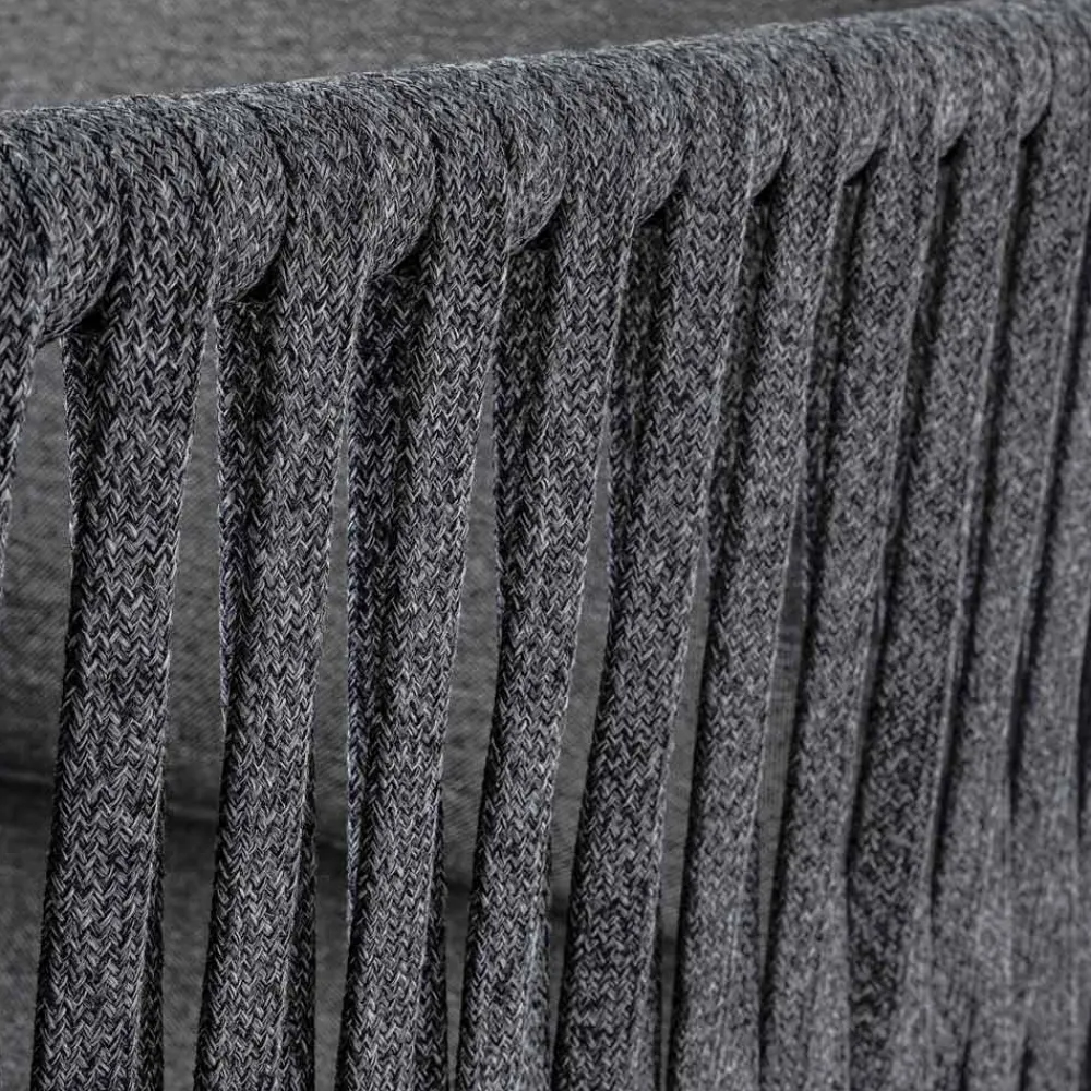 Viadurini in the Garden Gartensofas-Outdoor Sofa Aluminium und Seil mit Stoffkissen, Homemotion - Shama