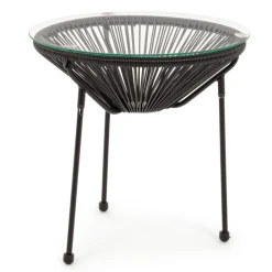 Viadurini in the Garden Garten Beistelltisch-Outdoor Stahl Tisch mit Design Glasplatte - Spumolizia