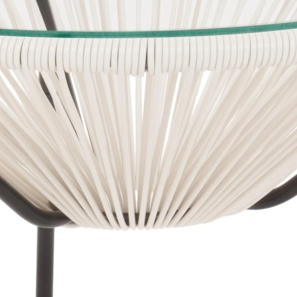 Viadurini in the Garden Garten Beistelltisch-Outdoor Stahl Tisch mit Design Glasplatte - Spumolizia