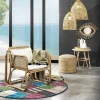 Viadurini in the Garden Sessel Rattan-Outdoor- und Indoor-Rattan-Sessel und Saia-Stoffkissen – Voir